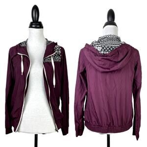 Zumiez Empyre | Dark Plum Full Zip Lightweight Hooded Windbreaker Jacket